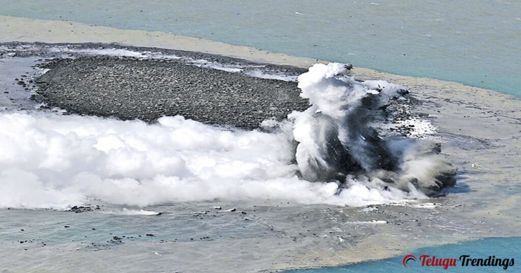 A New Island Formed after a Volcanic Eruption